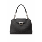 Geantă Premium Mini Woven Chain Black