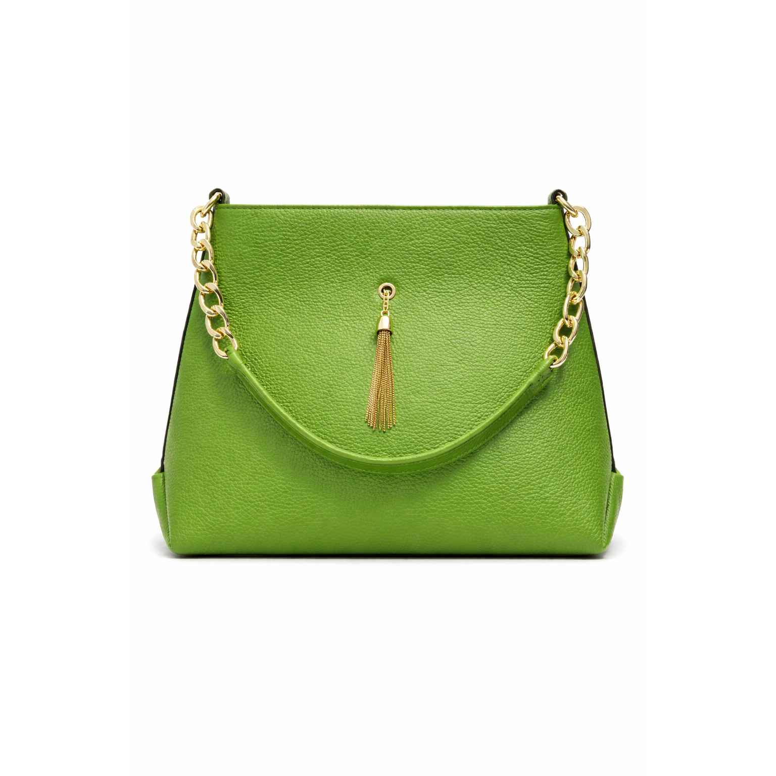 Geantă Piele Naturală Opaline Shopper, produs in Romania Verde - fata