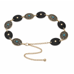Curea Piele Ecologică Western Turquoise