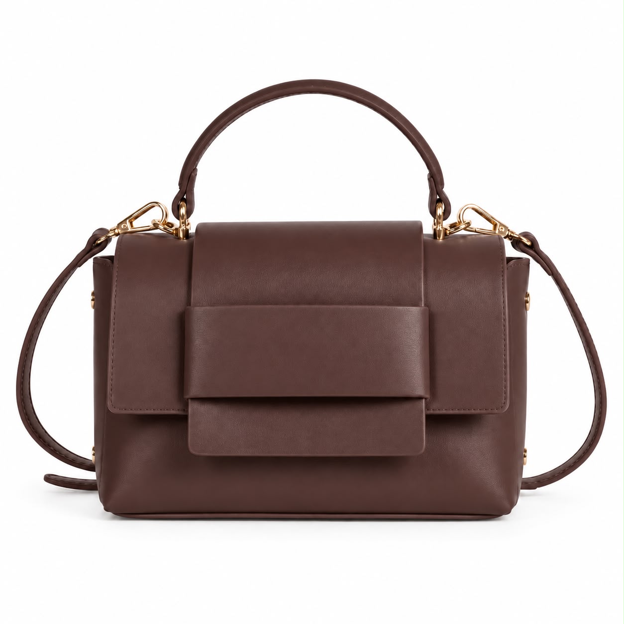 GEANTA PIELE ECOLOGICA ELORIA SKU FF285-COFFEE GEANTA PIELE ECOLOGICA ELORIA - imagine 1